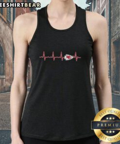 Official Kansas City Chiefs football logo graphic on a stylish tank top, perfect for fans and casual wear.