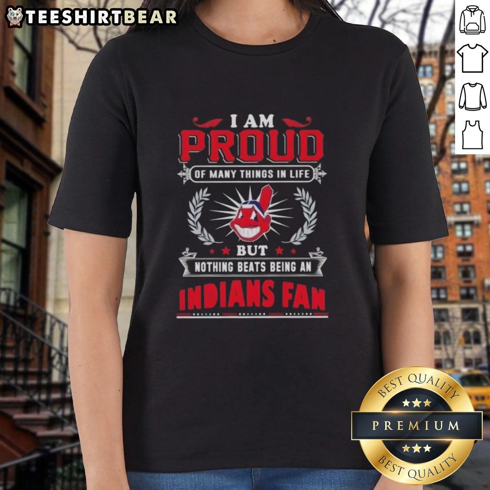 Official I Am Proud Of Many Things In Life Ladies Tee celebrating Cleveland Indians fan pride with stylish design.