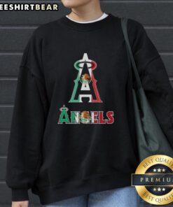Official Los Angeles Angels baseball sweatshirt featuring the Mexican flag design, perfect for fans and collectors.