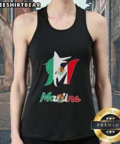 Official Miami Marlins Baseball tank top featuring the Mexican flag design, perfect for fans and summer wear.