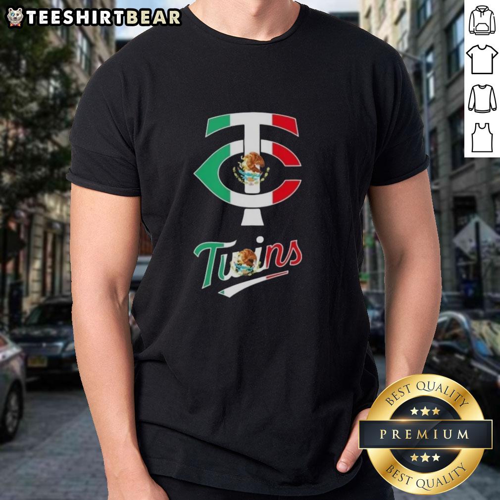 Official Minnesota Twins Baseball X Mexican Flag T-Shirt showcasing vibrant colors and team spirit for fans.