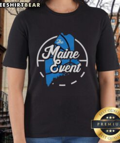 Official The Maine Event Dallas Mavericks Basketball Ladies Tee featuring team colors and logo for female fans.