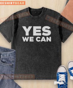 Official Yes We Can washed t-shirt in soft fabric, featuring a bold slogan design perfect for casual wear.