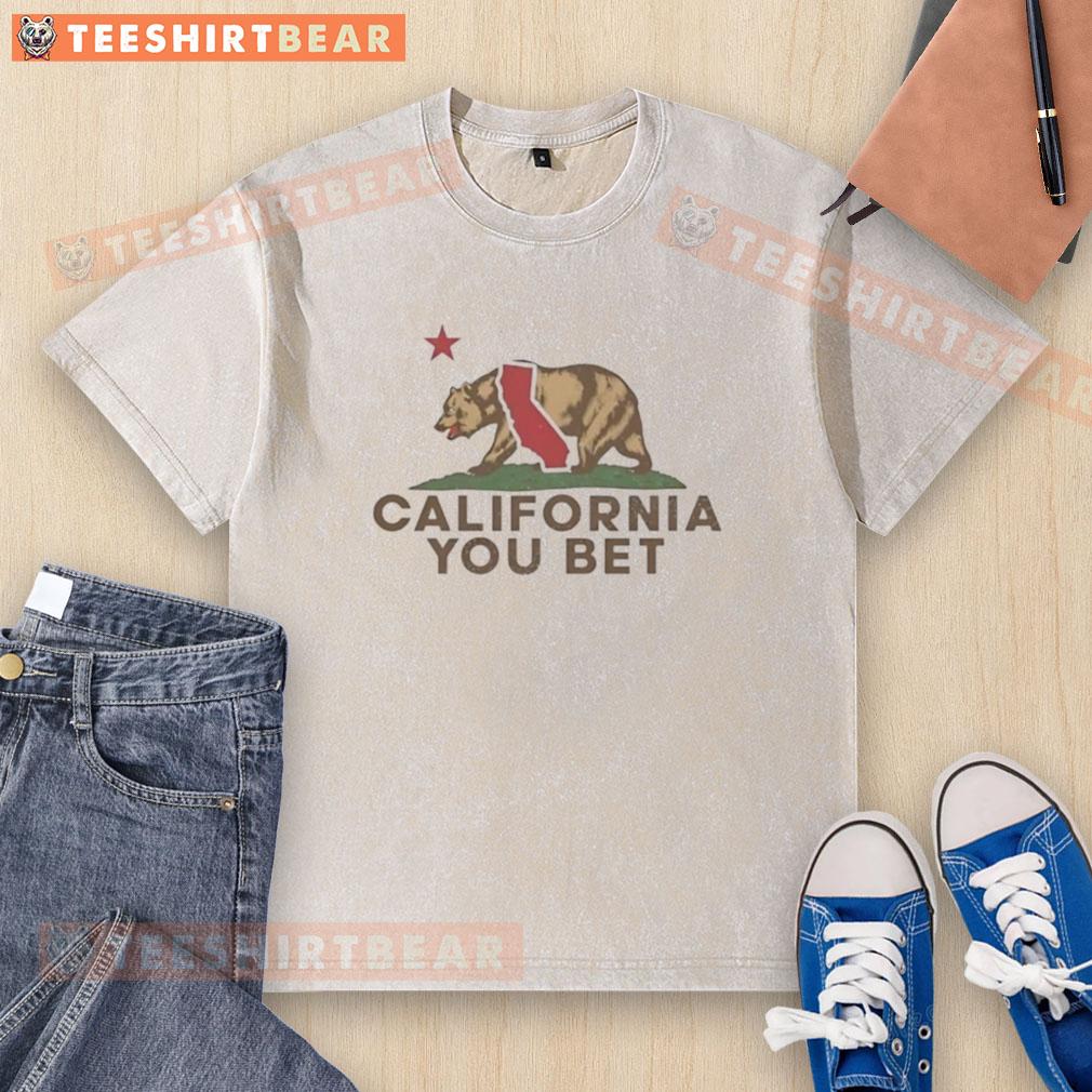 Alt Text: California Republic Bear T-Shirt featuring a washed design, perfect for fans of California pride and style.