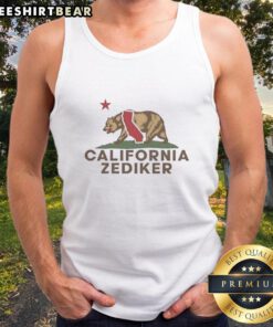 Vintage California Bear tank top featuring 'California Republic' wordplay design for stylish summer wear.