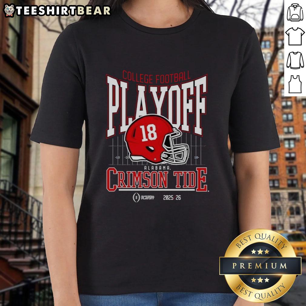 Original Alabama Crimson Tide 2025-2026 College Football Playoff Bound Helmet Ladies Tee for passionate fans.