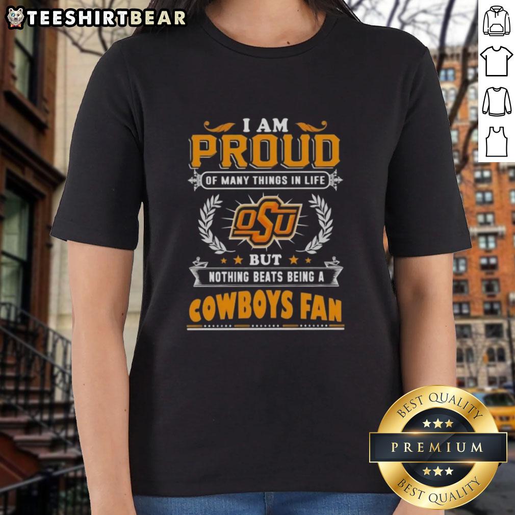 Original I Am Proud Of Many Things tee for Oklahoma State Cowboys fans, showcasing team spirit and pride in stylish design.