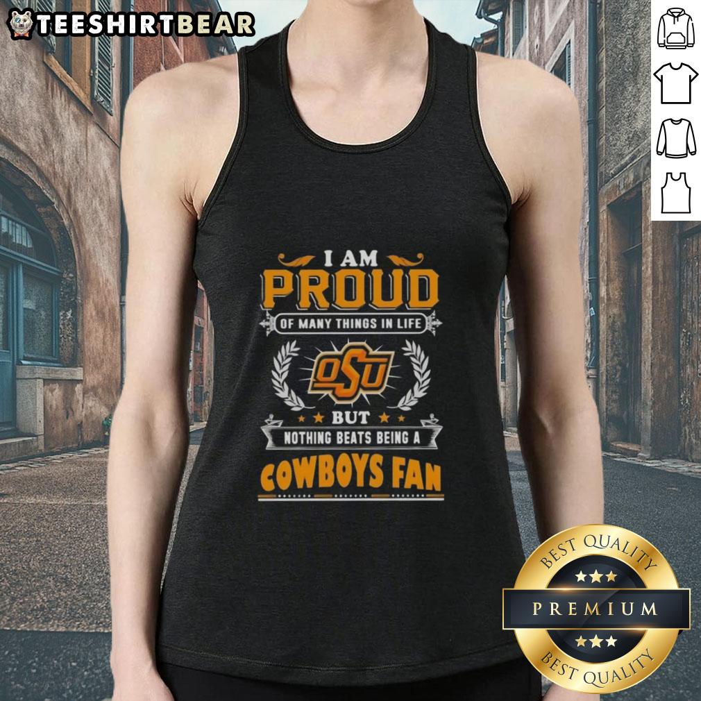 Alt Text: Oklahoma State Cowboys fan tank top design expressing pride in being an OSU supporter, perfect for game day.