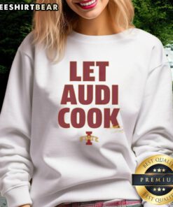 Original Iowa State Basketball Let Audi Crooks Cook sweatshirt featuring vibrant team colors and stylish design.