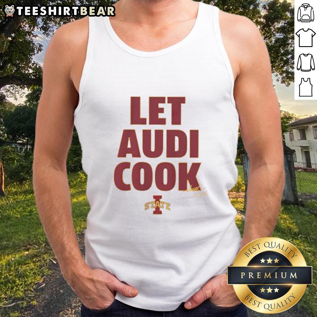 Alt Text: Original Iowa State Basketball Let Audi Crooks Cook signature tank top in vibrant colors, perfect for fans and athletes.
