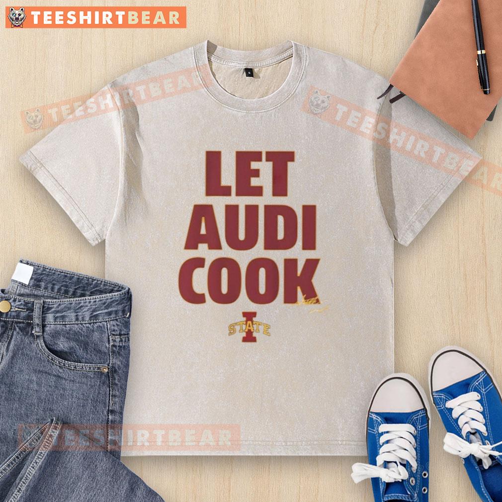 Alt Text: Original Iowa State Basketball Let Audi Crooks Cook Signature Washed T-Shirt in vibrant colors, perfect for fans.