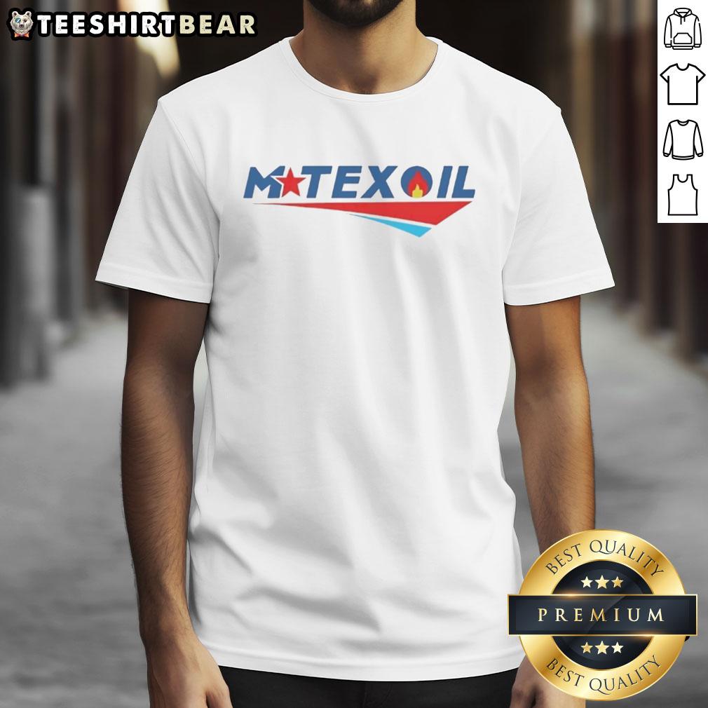 Alt Text: Original Mtex Oil Landman Logo T-Shirt featuring a bold logo on a classic fit tee, perfect for oil industry enthusiasts.
