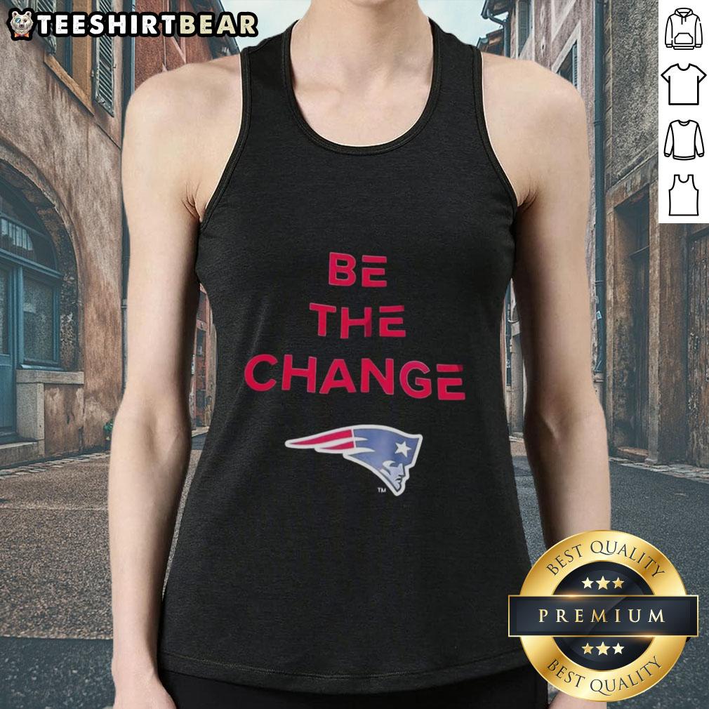 Premium Be The Change New England Patriots tank top featuring a stylish design, perfect for fans and summer wear.