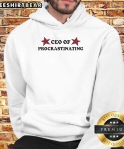 Premium CEO of Procrastinating Hoodie in black, featuring a stylish design perfect for casual wear and humor lovers.