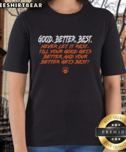Alt Text: Premium Chicago Bears Bear Down tee for women, showcasing team spirit and stylish design for fans.