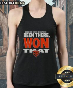 Premium Chicago Bears Football 2025 NFC Champions tank top featuring 'Deen There Won That' design for fans.