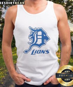 Premium Detroit Tigers and Detroit Lions logo tank top featuring vibrant team colors and stylish design for fans.