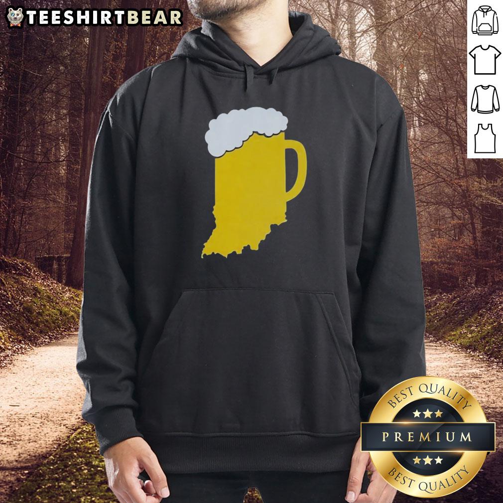 Premium Indiana Beer State Hoodie featuring a stylish design for beer enthusiasts and Indiana pride.