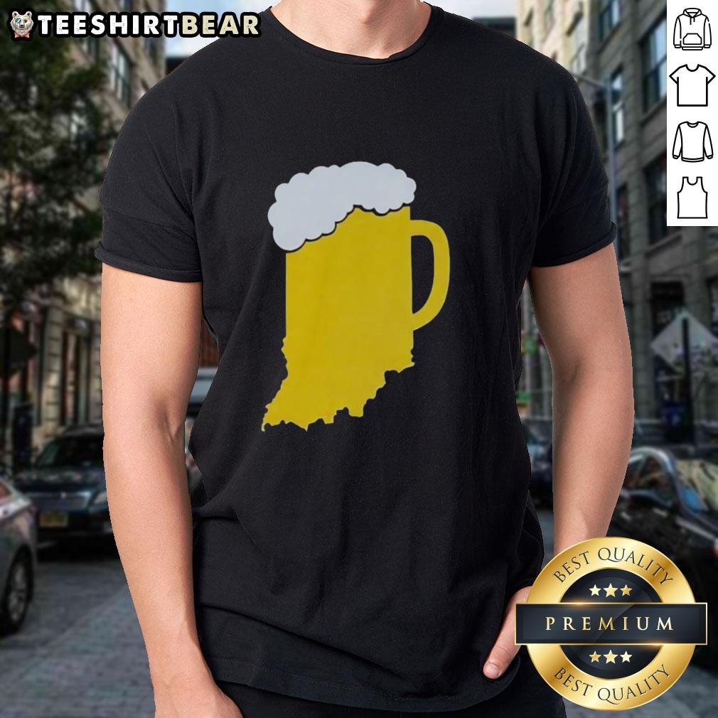 Premium Drink Indiana Beer State T-Shirt featuring a stylish design celebrating Indiana craft beer culture.