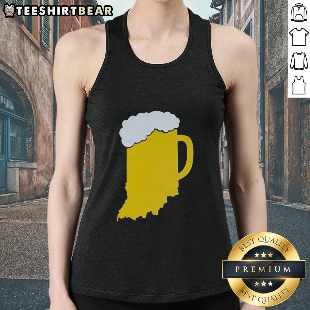 Premium Drink Indiana Beer State Tank Top featuring a stylish design for beer lovers and Indiana pride.