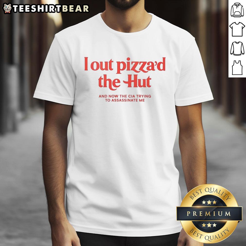 Premium 'I Out Pizza'd The Hut' T-Shirt featuring a fun pizza graphic, perfect for pizza lovers and casual wear.