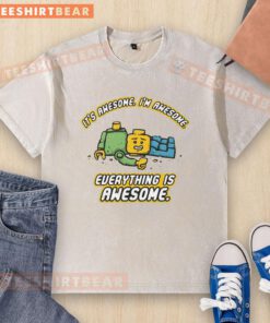 Premium Lego Feeling Awesome T-Shirt in vibrant colors, showcasing a fun design perfect for fans of creativity and play.
