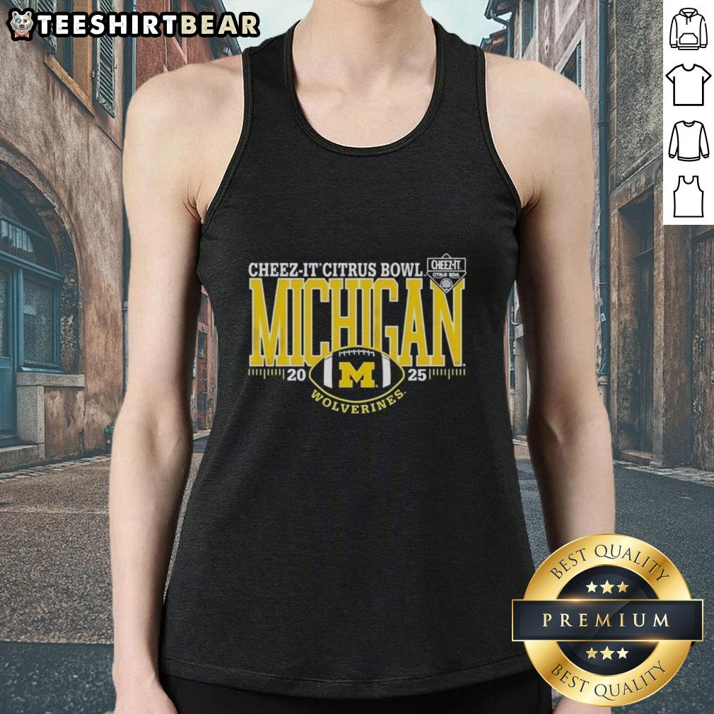 Premium Michigan Wolverines Cheez-It Citrus Bowl 2025 tank top showcasing team spirit in vibrant colors and stylish design.