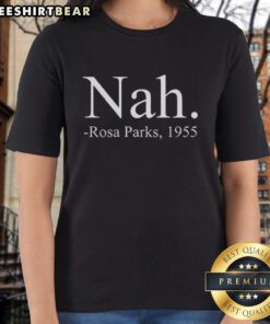 Premium Rosa Parks 1955 Letter Ladies Tee featuring a vintage design celebrating civil rights activism.