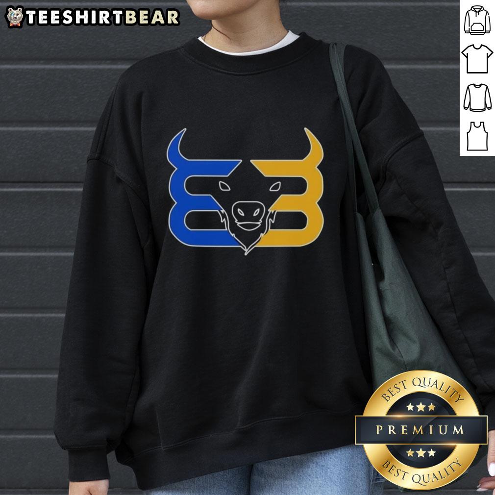 Alt Text: Premium One Before I Die Buffalo Sabres logo parody sweatshirt featuring a creative and humorous design.