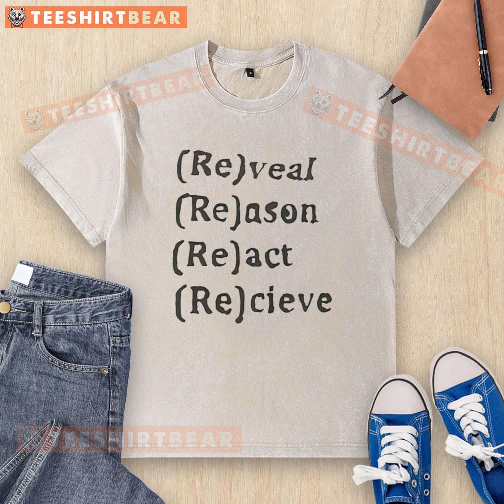 Premium Reveal Reason React Receive washed t-shirt in soft fabric, showcasing a stylish casual look for everyday wear.