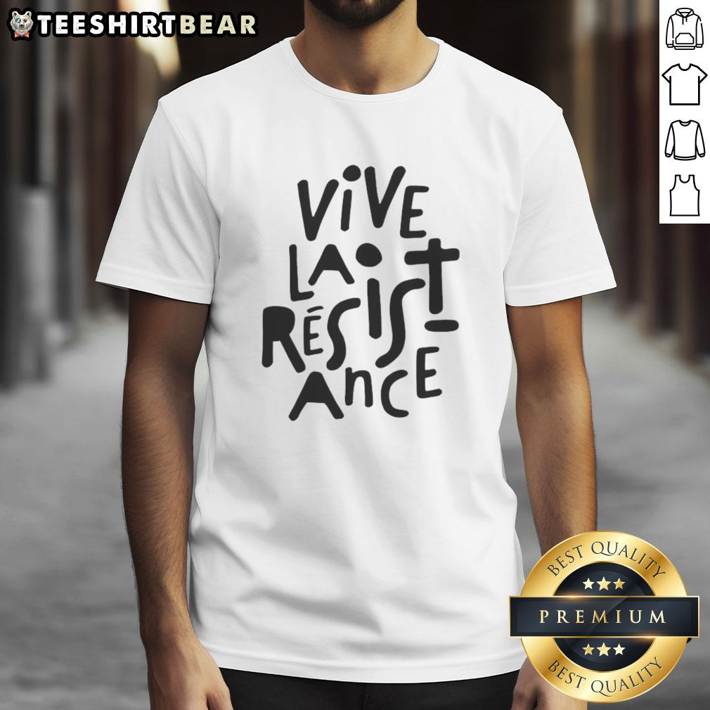 Premium Vive La Resistance T-Shirt featuring bold graphics and a stylish fit for a trendy, rebellious look.