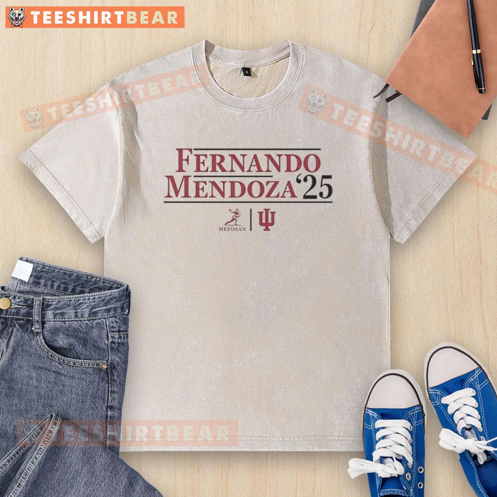 Pretty Fernando Mendoza 2025 Heisman Trophy Winner Campaign washed t-shirt featuring vibrant graphics and bold design.