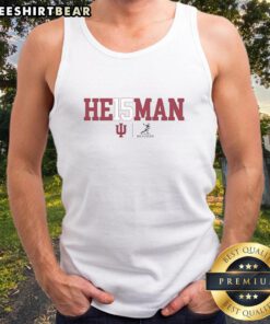Pretty Fernando Mendoza Indiana Hoosiers 2025 Heisman Trophy Winner logo tank top showcasing vibrant team colors.