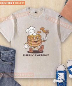 Pretty Flippin Awesome washed t-shirt in soft cotton, featuring a trendy design perfect for casual outfits.