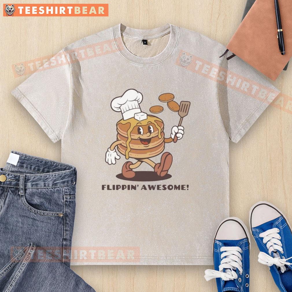 Pretty Flippin Awesome washed t-shirt in soft cotton, featuring a trendy design perfect for casual outfits.