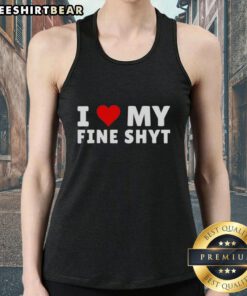 Pretty I Love My Fine Shyt Heart Graphic Tank Top in vibrant colors, perfect for casual and stylish summer outfits.