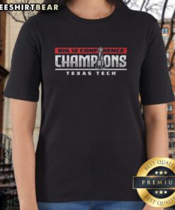 Stylish ladies tee featuring the Texas Tech Red Raiders logo for the 2025 Big 12 College Football Playoff.