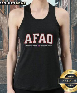 Comfort Colors America First America Only tank top featuring a bold patriotic design, perfect for casual summer wear.
