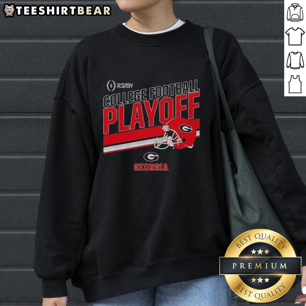 Top Georgia Bulldogs Football 2025 CFB Playoff Stripe Sweatshirt featuring team colors and logo for fans.