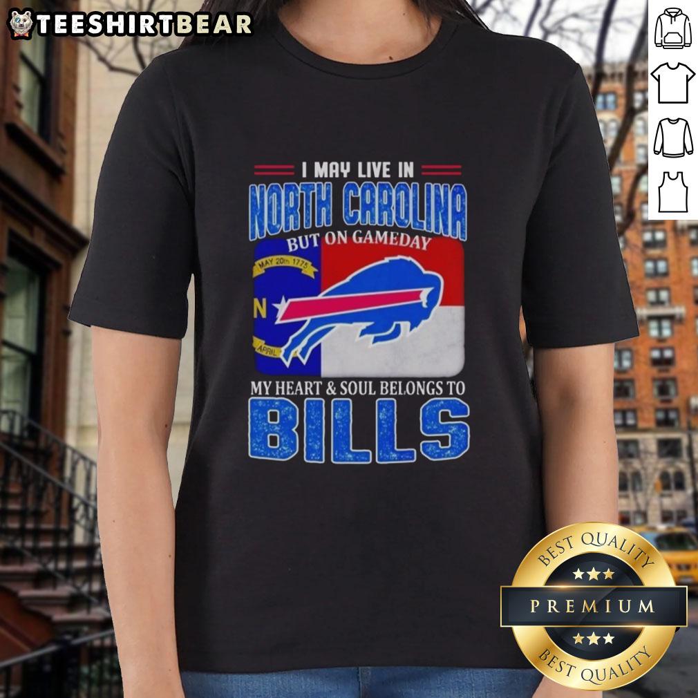 Stylish Bills ladies tee, perfect for game day, showcasing pride in North Carolina while supporting the Buffalo Bills.
