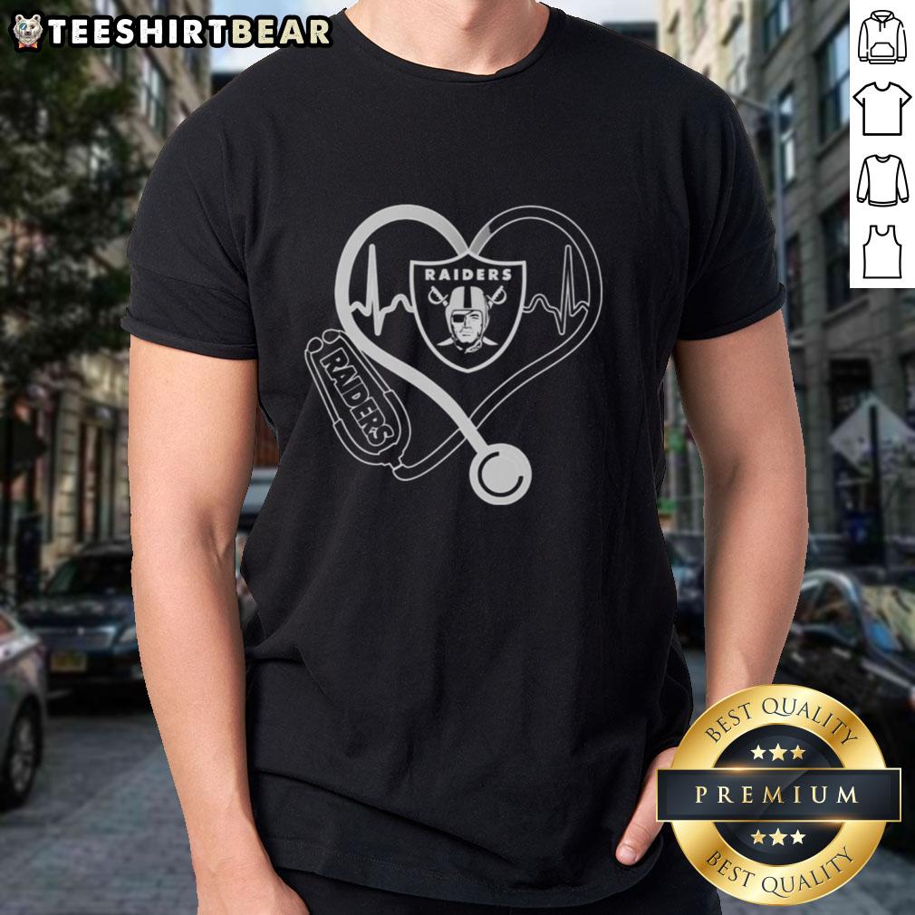 Top Love Los Angeles Raiders Stethoscope Headphones Fans T-Shirt featuring a stylish design for dedicated Raiders supporters.