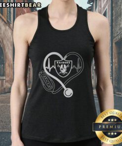 Top Love Los Angeles Raiders stethoscope headphones fans tank top for sports enthusiasts and team pride.
