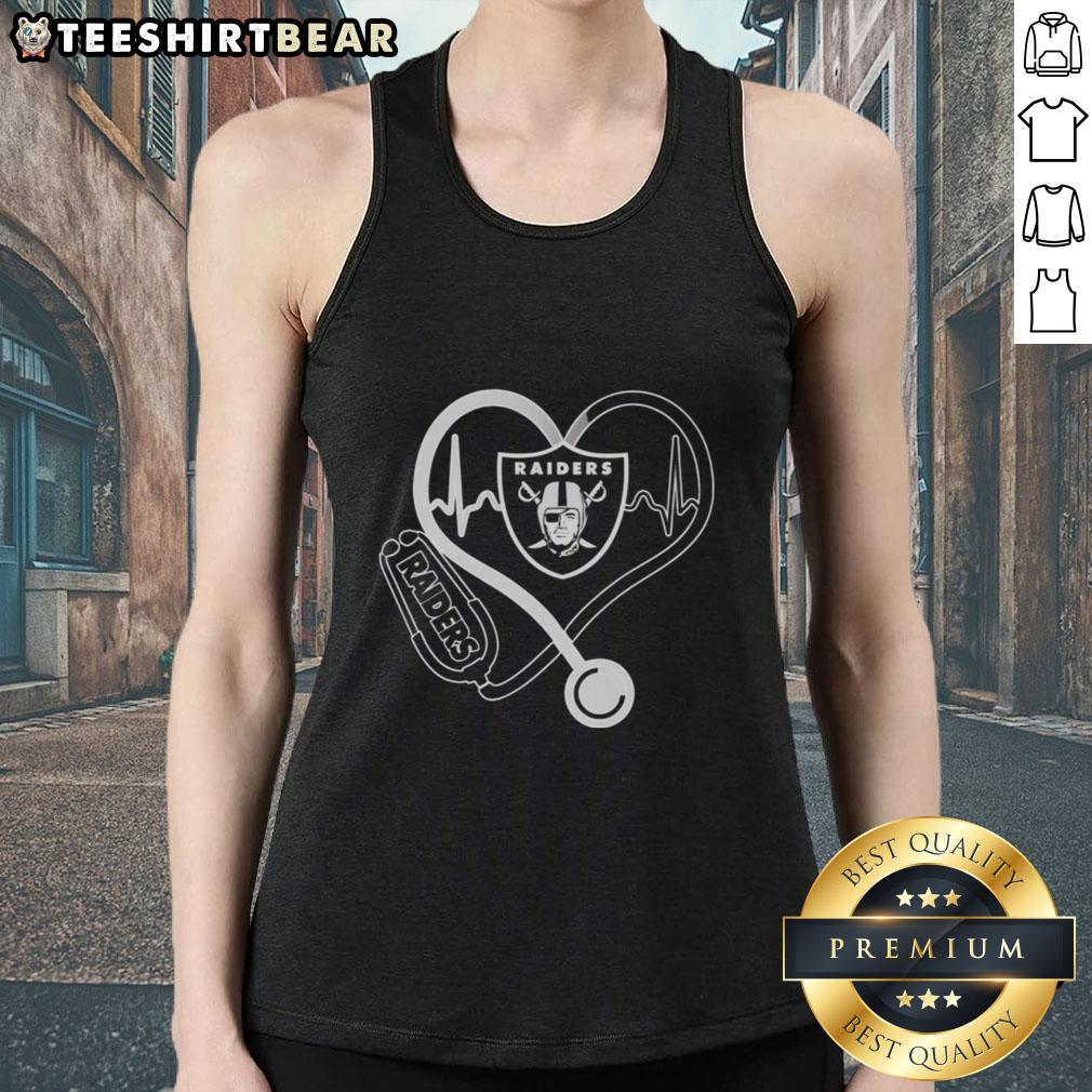 Top Love Los Angeles Raiders stethoscope headphones fans tank top for sports enthusiasts and team pride.