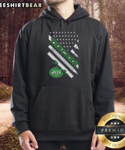 Top New York Jets Football X Teacher American Flag Hoodie featuring vibrant colors and sports-themed design.