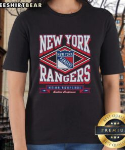 Stylish Top New York Rangers Heater Ladies Tee in blue, perfect for fans showcasing team spirit and comfort.