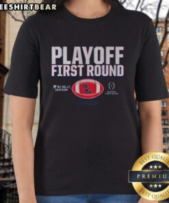 Top Ole Miss Rebels 2025 CFP First Round Winner ladies tee in vibrant colors showcasing team spirit and style.