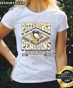 Stylish Top Pittsburgh Penguins Heater Ladies Tee featuring team logo, perfect for fans and casual wear.