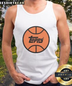 Top-Topps Basketball Logo Tank Top featuring a vibrant design perfect for sports enthusiasts and casual wear.