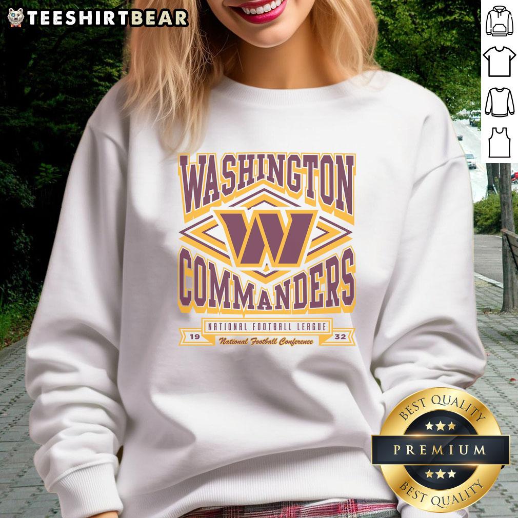Cozy Top Washington Commanders heater sweatshirt in team colors, perfect for game days and chilly weather.