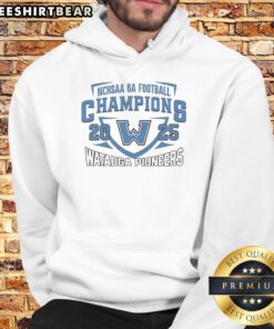 Top Watauga Pioneers NCHSAA 6A State Champions 2025 hoodie featuring team colors and logo, perfect for fans and supporters.